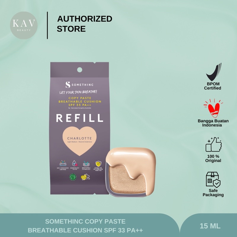 Jual Somethinc Refill Copy Paste Breathable Mesh Cusion SPF 33 PA++ ...