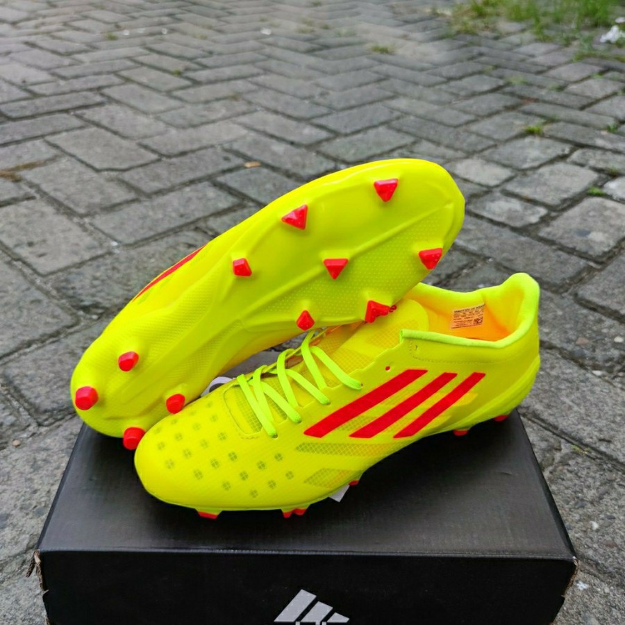 SEPATU BOLA ADIDAS F50 KUNING MERAH FG SEPATU ADIDAS SEPATU SEPAK BOLA SEPATU SOCCER FG
