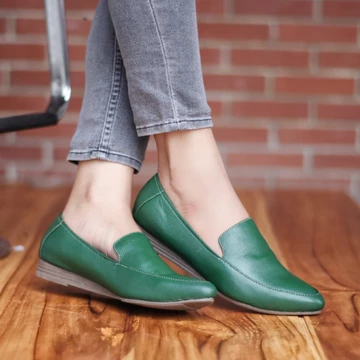 GRANDABLE ANDERSON Sepatu Formal Kerja Flat Casual Slip On Kulit Asli Wanita