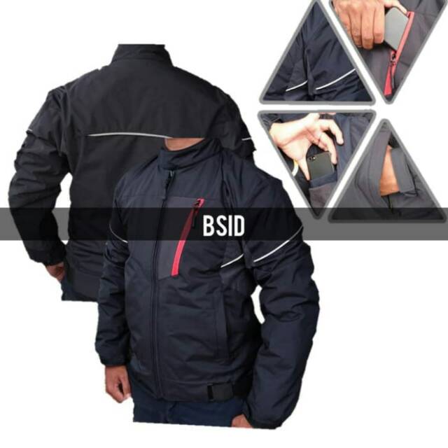 Jual JAKET MOTOR HARIAN STRIPE LIGHT ANTI AIR TAHAN ANGIN JAKET PRIA