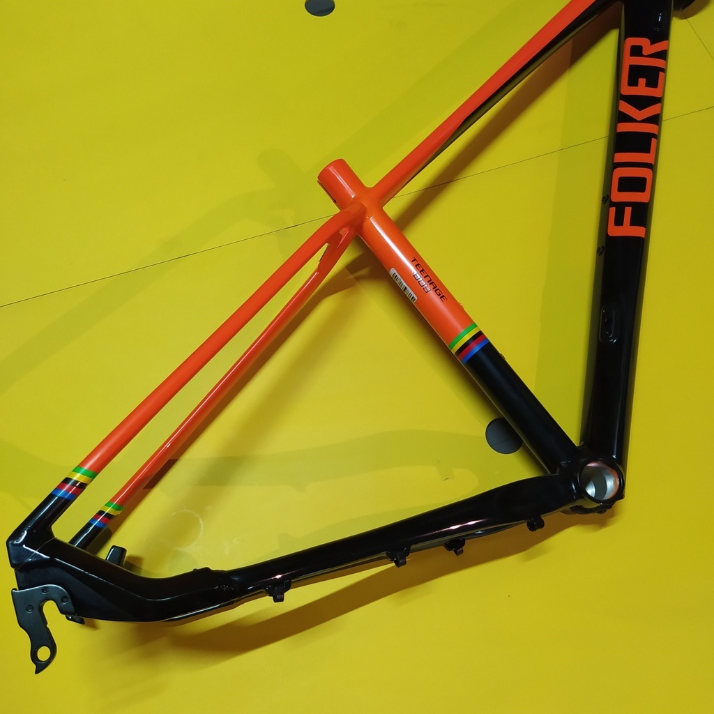 Jual Frame sepeda MTB Folker Teenage boy 27.5 Orange Black not Mosso ...