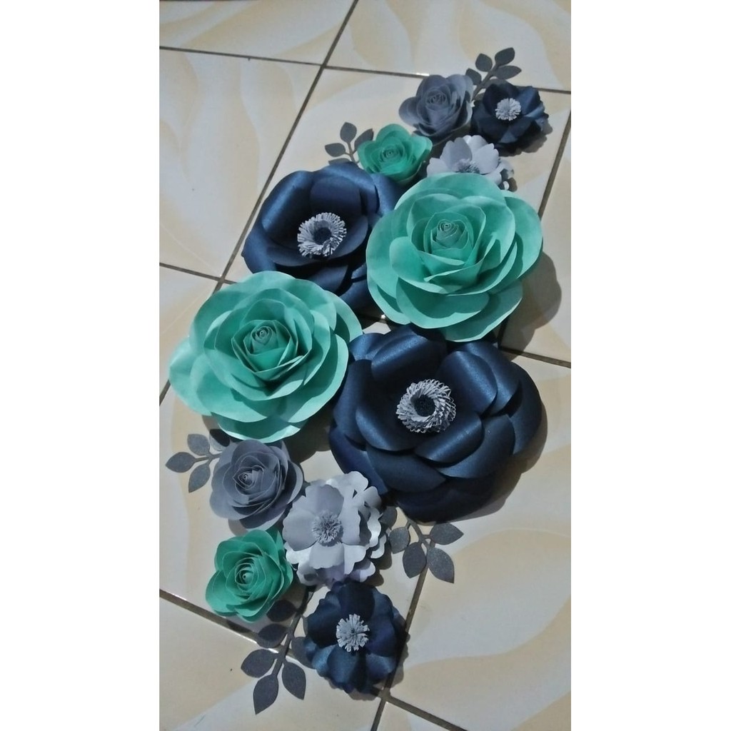 Jual dekorasi tunangan paper flower / dekorasi bunga kertas/ hiasan