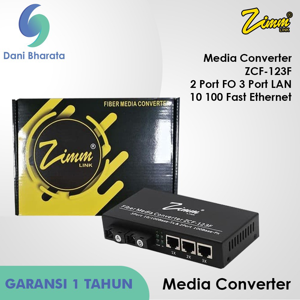 Jual Media Converter 2 Port FO 3 Port LAN 10 100 Fast Ethernet Fiber ...