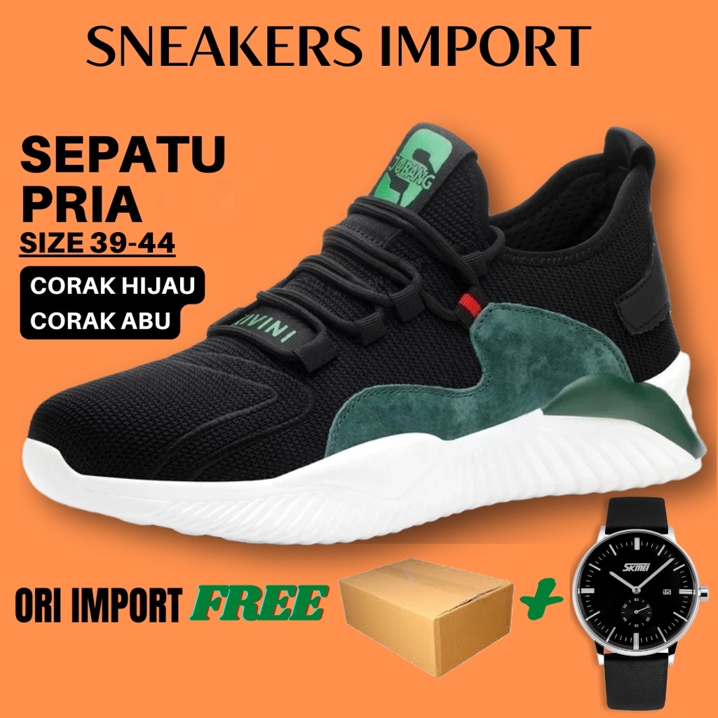 Sepatu Pria Sport Sup Trend Culture Fashion Kualitas Import Bahan Kualitas  Tinggi Lentur dan Nyaman Dipakai Size 39-44 BISA COD