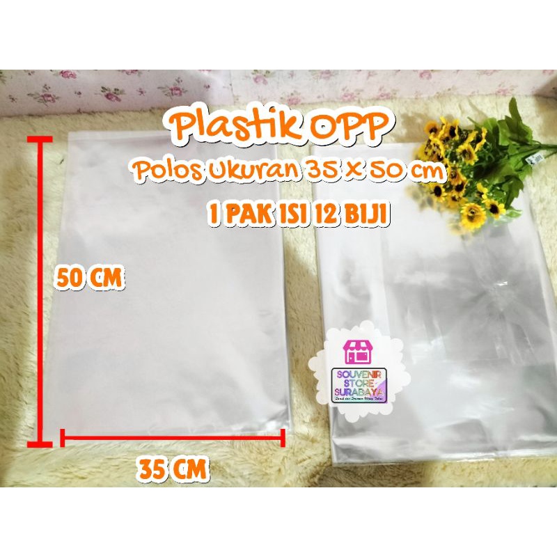 Jual Plastik Opp Polos Ukuran 35 X 50 Cm Plastik Opp Opp Polos Plastik Tas Plastik 6152