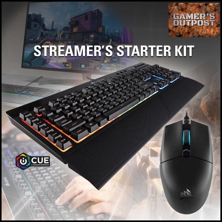 Jual Corsair Streamers Kit ( Corsair K55 Rgb Pro + Corsair Katar Pro