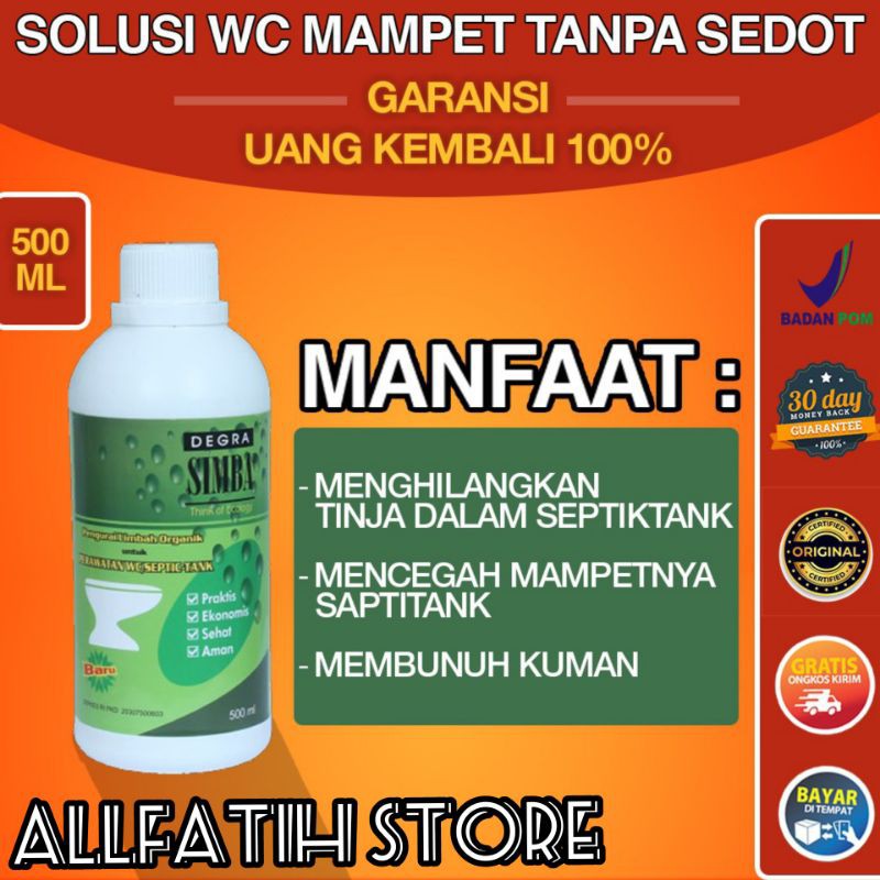 Jual Obat WC Mampet Degra Simba 500ml – Pembersih Septic Tank & Toilet ...