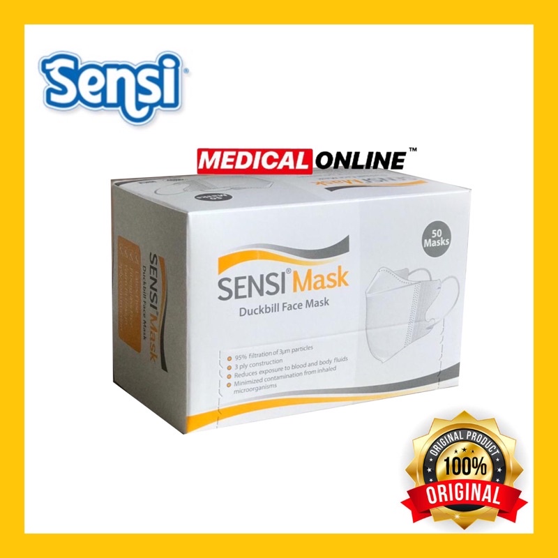 Jual MASKER DUCKBILL SENSI XL ISI 50 PER BOX EARLOOP MASKER KARET ...