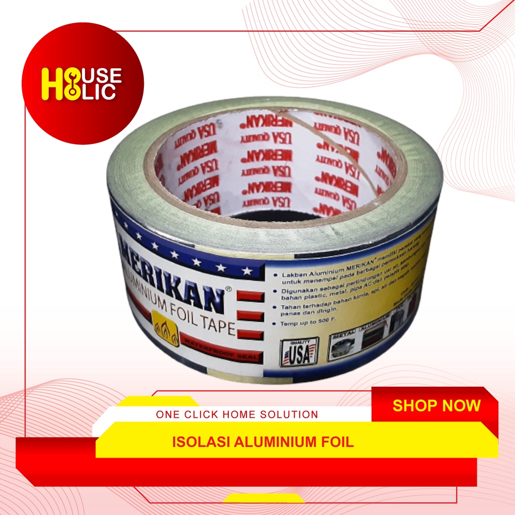 Jual Isolasi Aluminium Foil Lakban Tahan Panas Tape Merikan Shopee Indonesia 0669