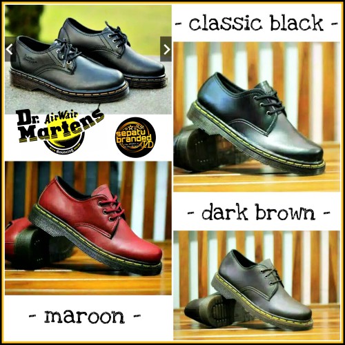 Sepatu Pria DM, Docmart Martens Hole Low Boots Murah DM DOCTER  MARTENS