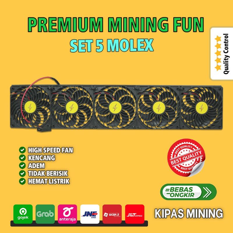 Jual Mining Fan Frame Highspeed Cooling Fan Frame Set 5 Fan Adem