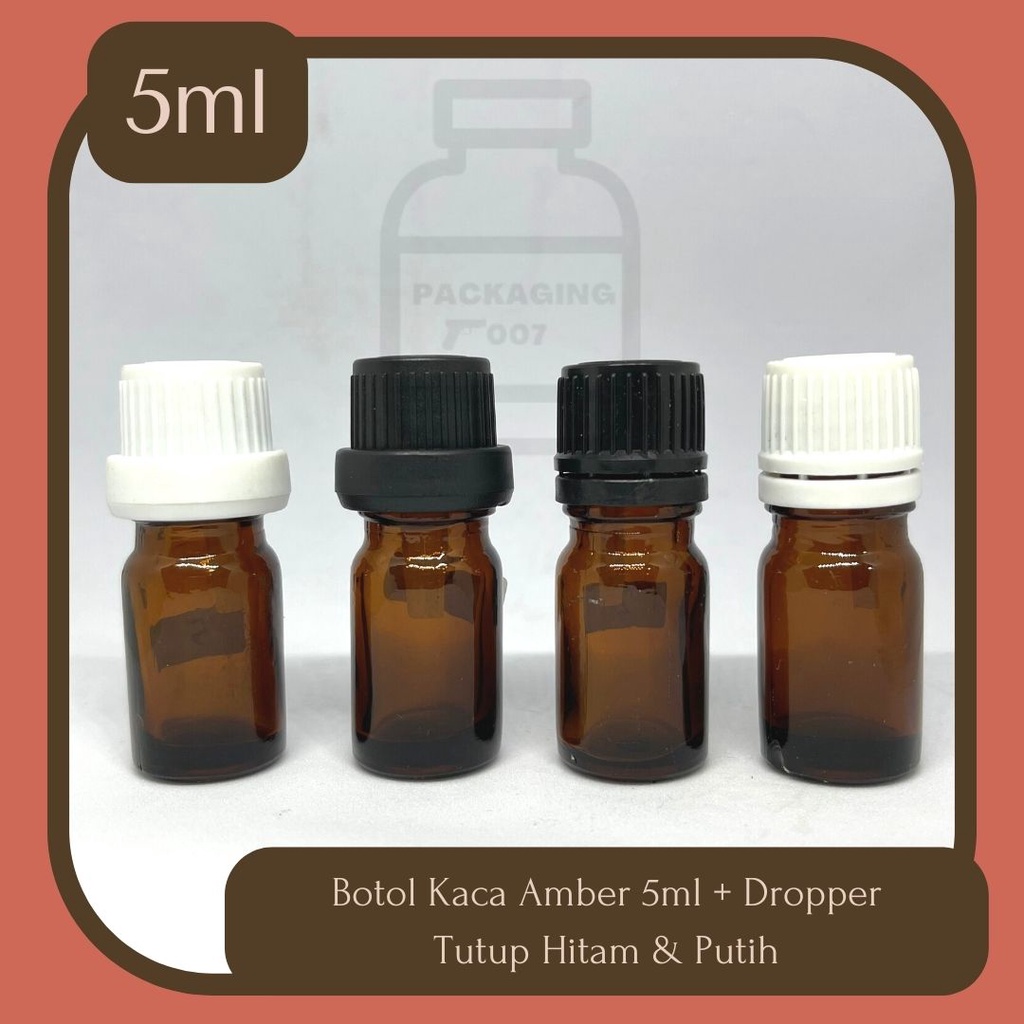 Jual Botol Kaca Amber Essential Oil Dropper Sealed 5ml Shopee Indonesia 0798