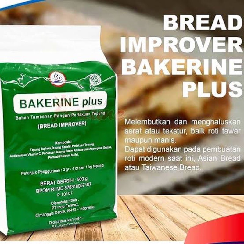 Jual Bread Improver BAKERINE PLUS 50gr Pelembut Pengempuk Kue Roti