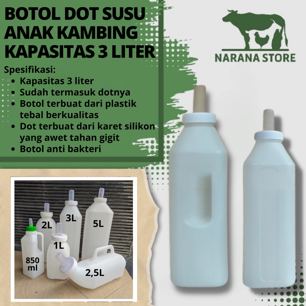 Jual Botol Dot Susu Sapi 3 Liter Dot Susu Sapi Kerbau Kuda Kambing Babi