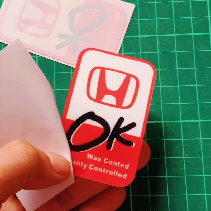 Jual sticker kaca ok honda wax coated quality passed | Shopee Indonesia