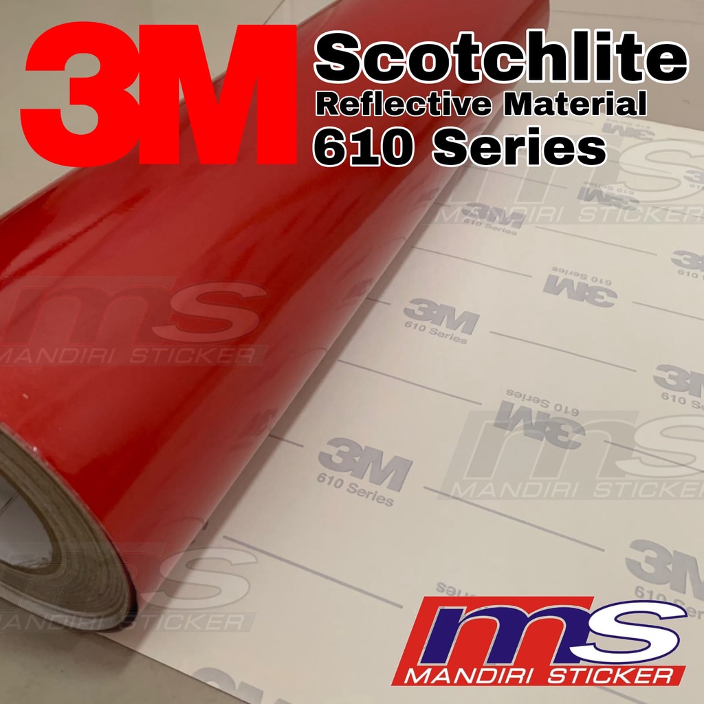 Jual 3M Scotchlite 610 Series Reflective RED Sticker 120 cm [METERAN ...