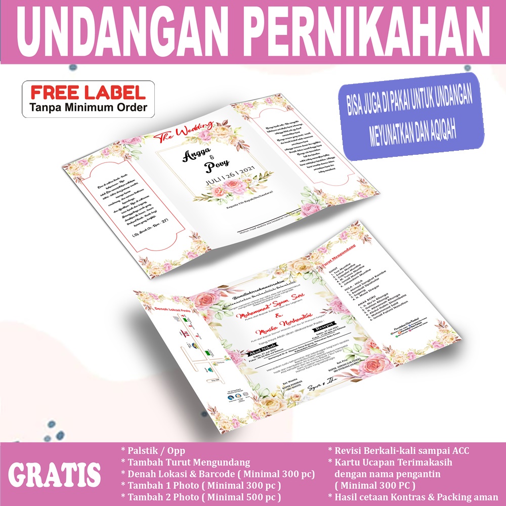 Jual Surat Undangan Pernikahan Murah, Cantik, Elegant, Simpel, Vintage