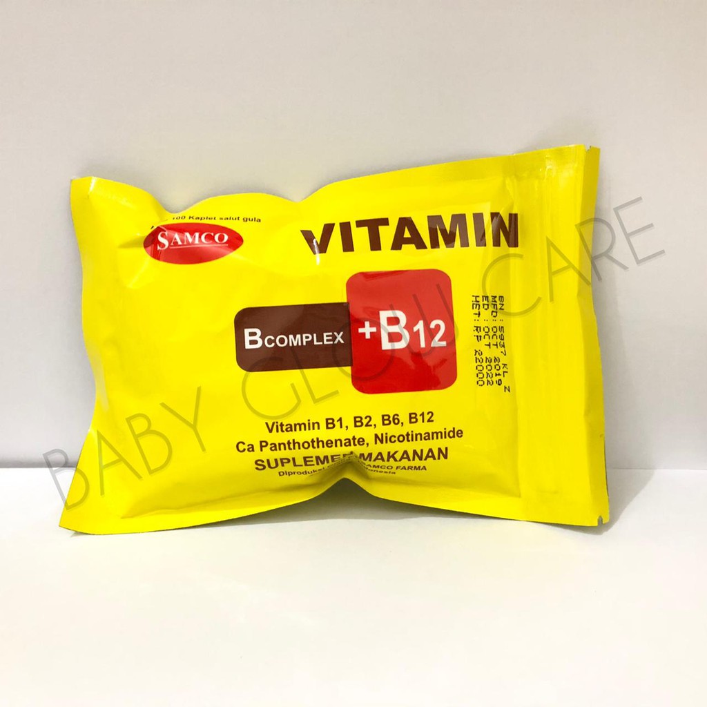 Jual VITAMIN B COMPLEX B12 SAMCO ISI 100 KAPLET B KOMPLEKS UNTUK SARAF
