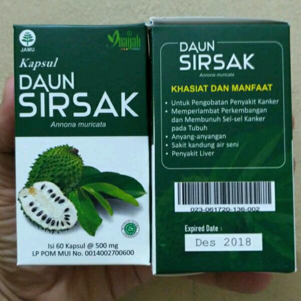 Jual Kapsul Daun Sirsak Inayah Ekstrak Herbal Kanker Kapsul Shopee Indonesia