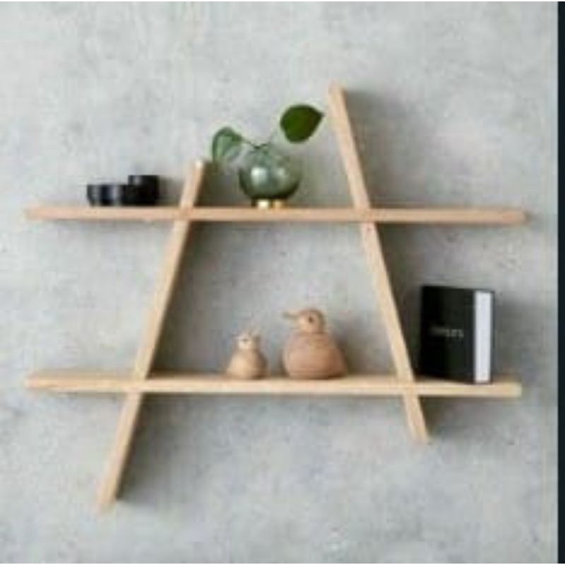 Jual Promo Rak Dinding Minimalis Natural Kayu Jati Belanda -Rak Hiasan ...