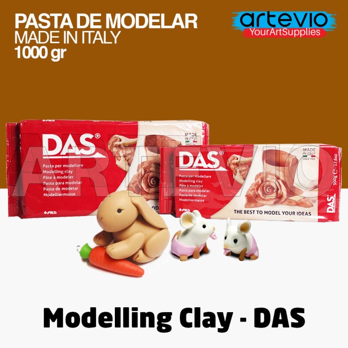 Jual Das Modeling Air Drying Clay Terracotta 1000 gr | Shopee Indonesia