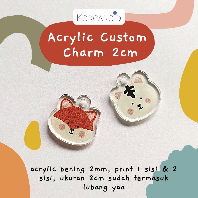 Acrylic sales charm custom