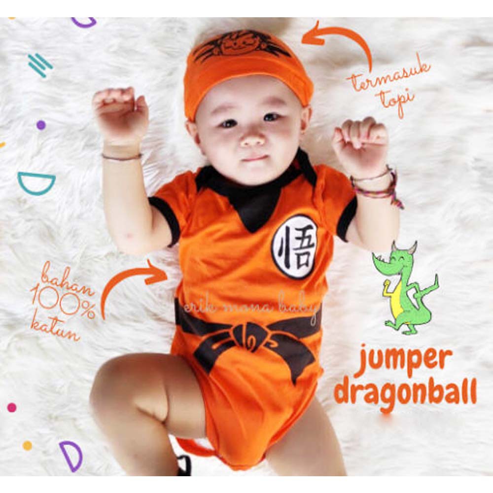 Jual Jumper Bayi Lucu Jumper Kostum Karakter Bayi Dragon Ball