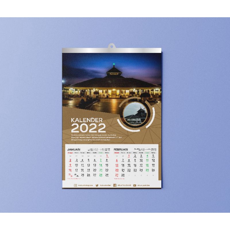 Jual Kalender Dinding 2023 Klem A3+ Bisa Satuan Custom Desain Kertas ...