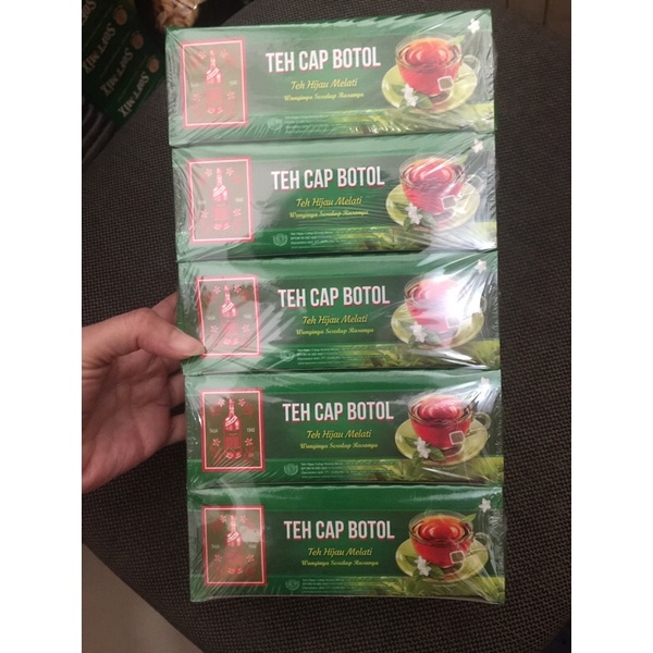 Jual Teh Cap Botol Teh Hijau Celup Aroma Melati Isi 25 Pcs Shopee