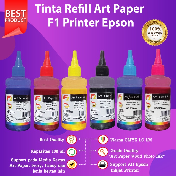 Jual Tinta Art Paper F1 Original Artpaper Printer Epson L100 L110 L120 ...