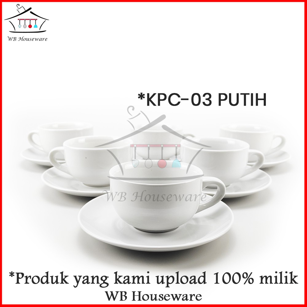 Jual 6 Pasang Coffee Set Tea Set Ceramic Coffee Cup Gelas Cangkir Kopi Latte Cappucino 7835