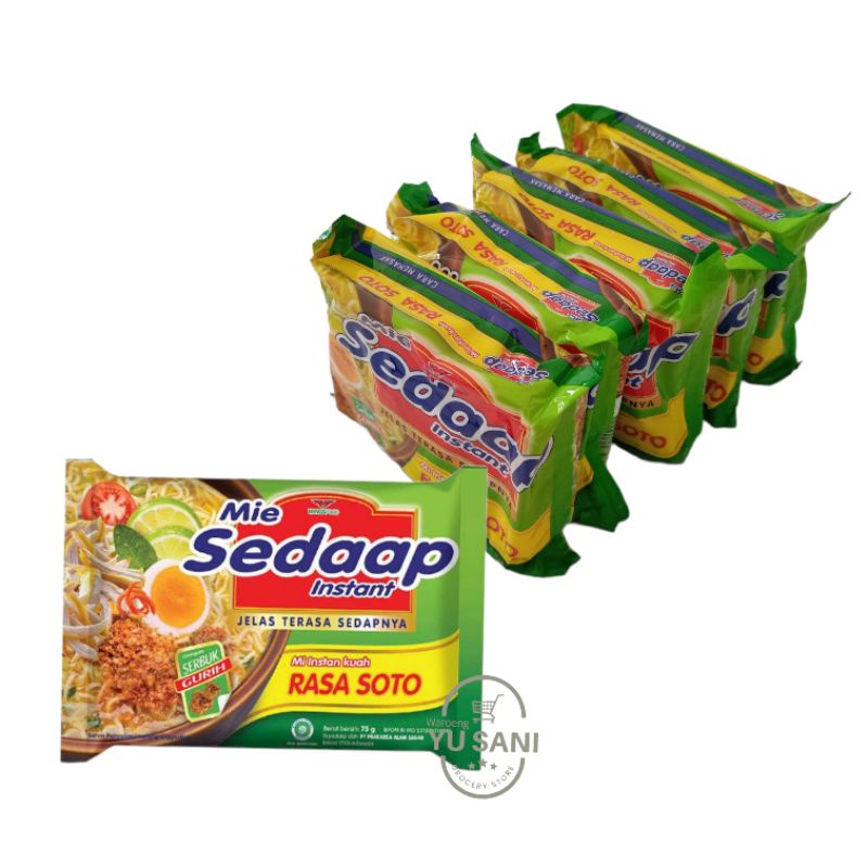 Jual Sedaap Mie Instant Soto 5 75g Shopee Indonesia