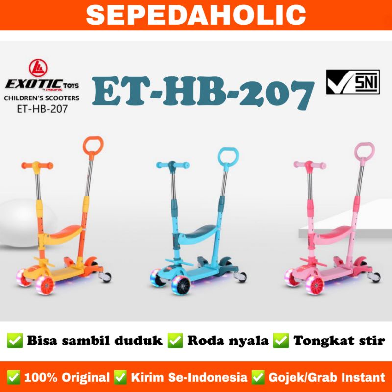 Jual Scooter Anak 3 In 1 EXOTIC ET HB 207 Mainan Skuter Manual Otoped ...