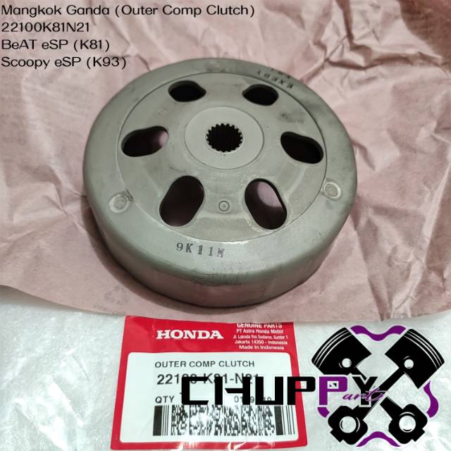 Jual Mangkok Ganda (Outer Comp Clutch) BeAT eSP (K81) & Scoopy eSP