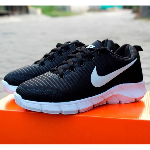Jual KETS SPON FASHION HITAM / SEPATU SEKOLAH KULIAH JALAN SANTAI ...