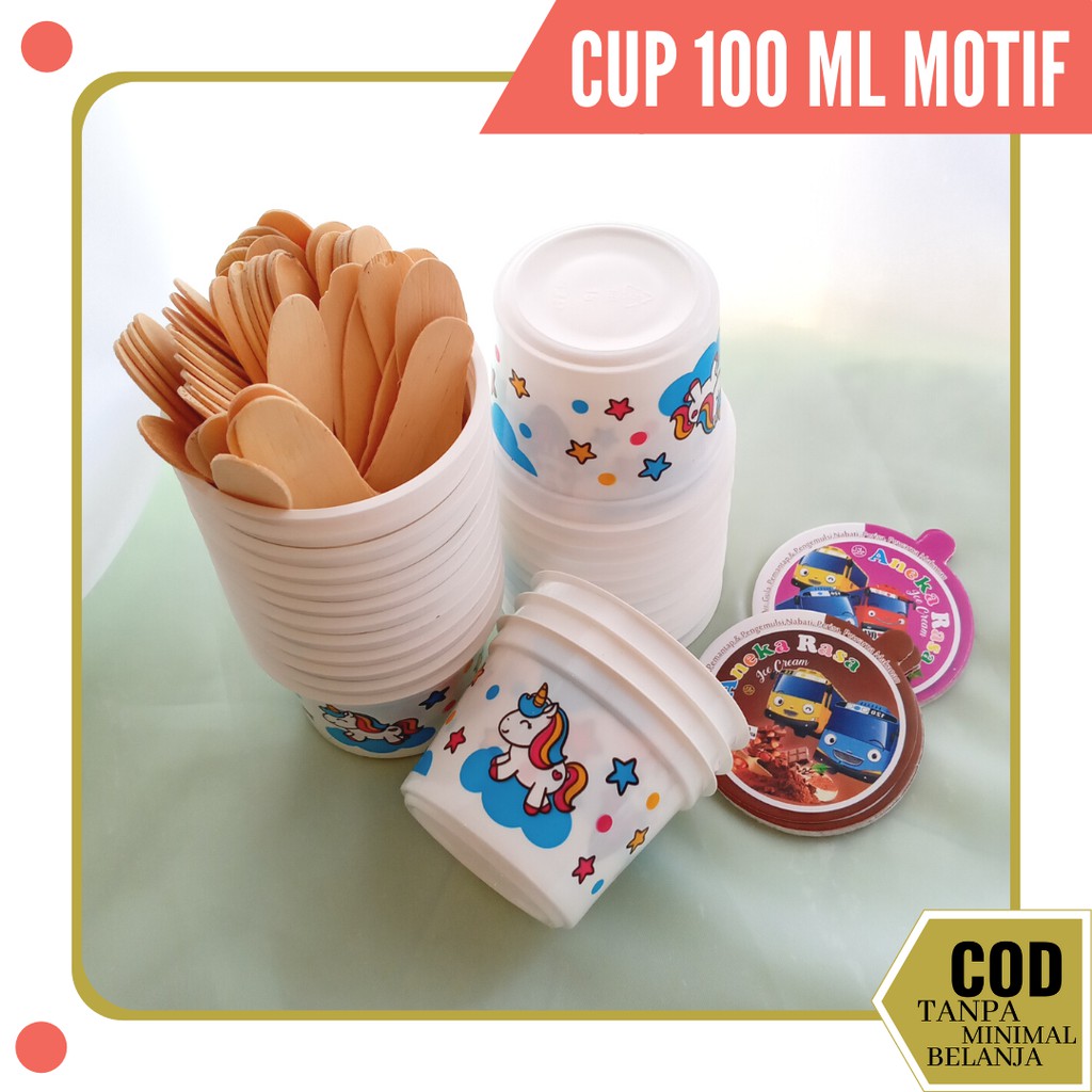 Jual Cup Es Krim Cup Ice Cream Paper Cup Ice Cream Cup Plastik Untuk Es Krim Shopee 7616