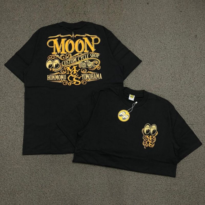 Jual KAOS BAJU TSHIRT MOONEYES MOON GOLD FREE STICKER | Shopee Indonesia