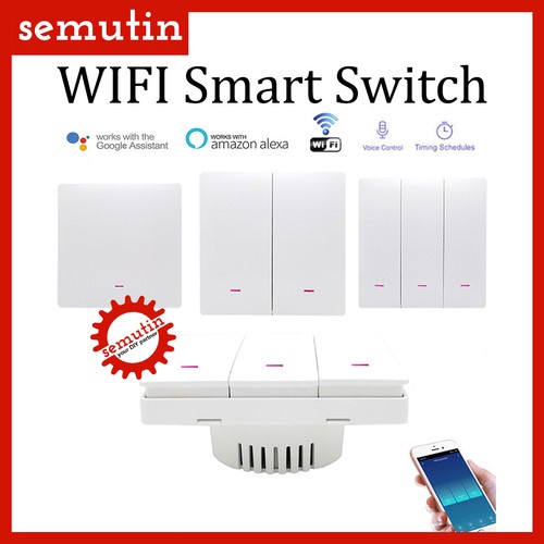 Jual PERTUKANGAN PERLENGKAPAN LISTRIK SMART WALL SWITCH WIFI / SAKLAR ...