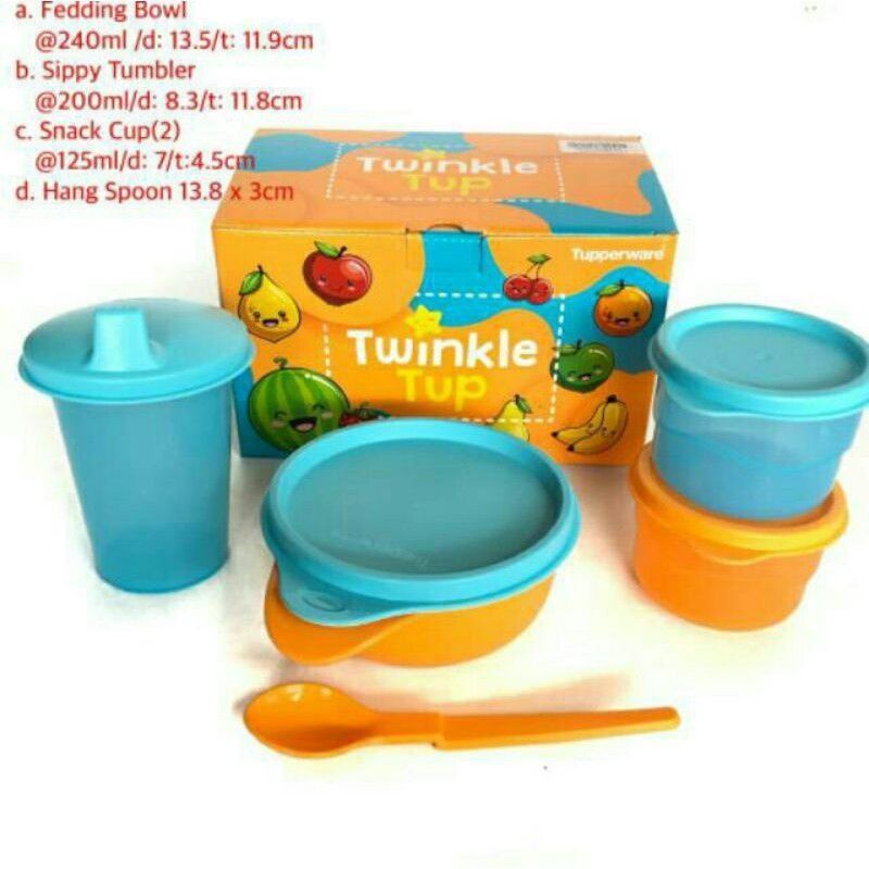 Jual Twinkle tup Tupperware ,wadah makan bayi, kado bayi lahir | Shopee ...