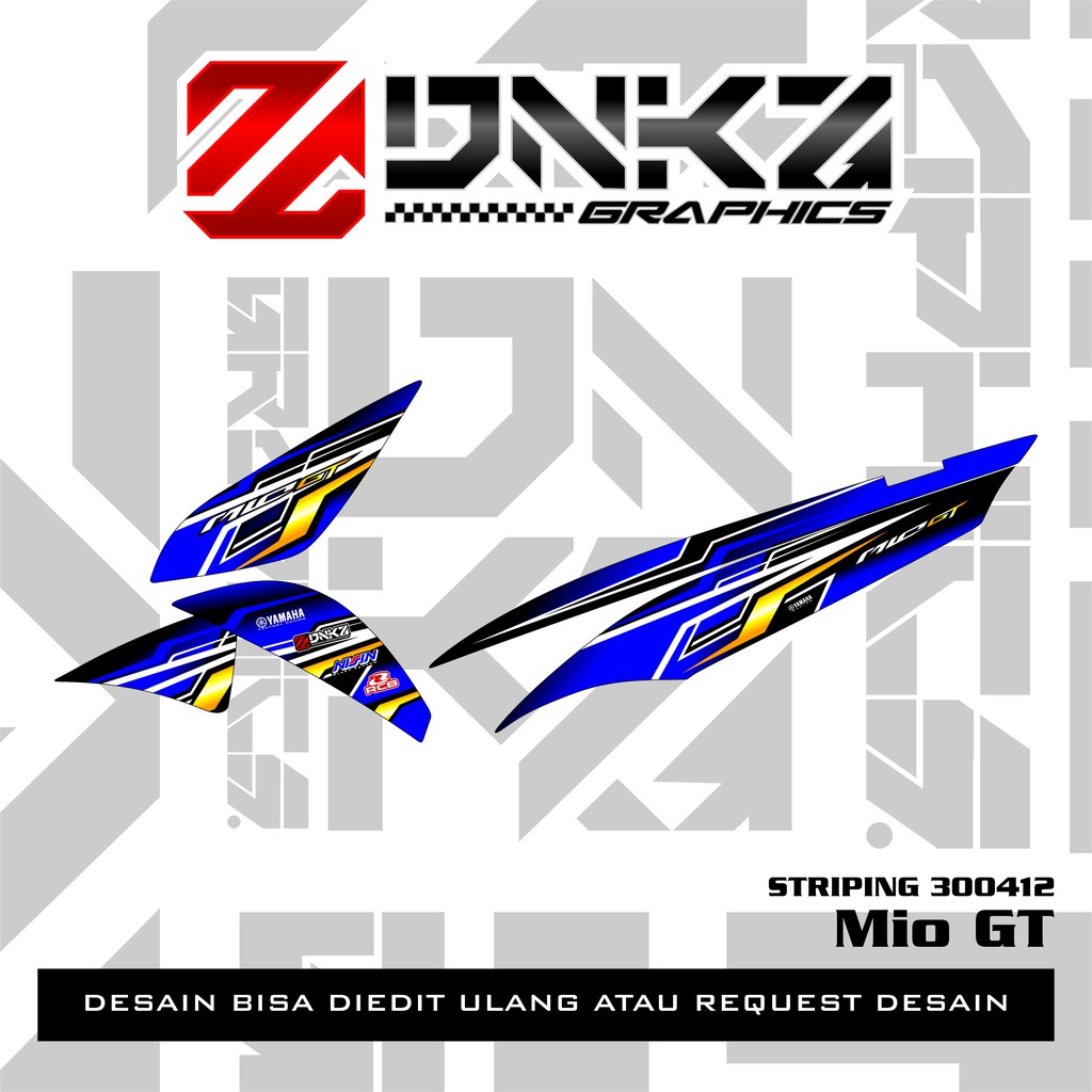 Jual Stiker Mio GT Decal Striping Mio GT Premium Racing 300412 | Shopee ...