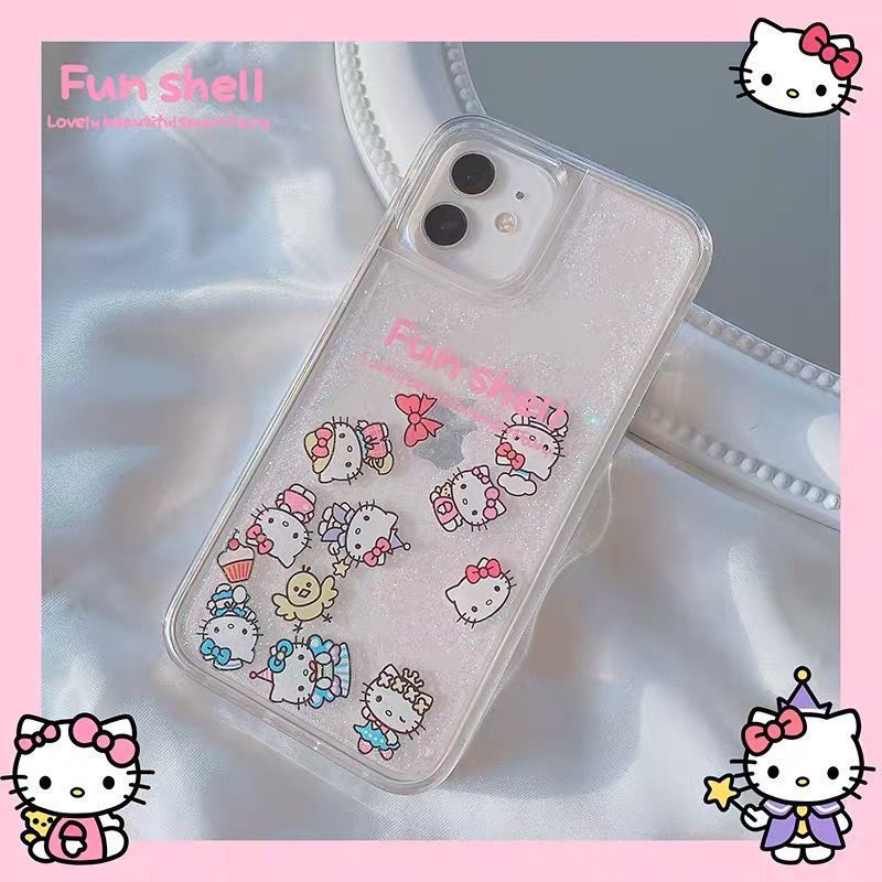 Jual Hello Kitty Casing Air Glitter water Iphone 7 8 7+ 8+ X Xr Xs Max ...