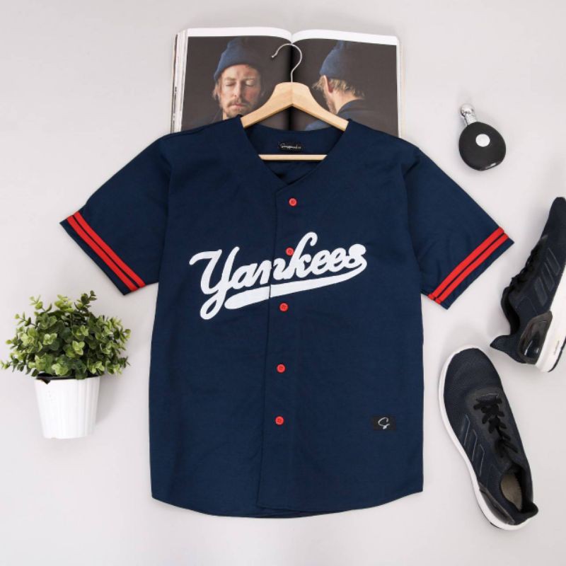 Jual Baju Baseball Jersey Baseball Cod Dodgers With Navy Kualitas Oke