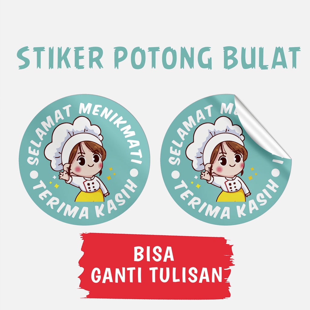 Jual Label Stiker Makanan Selamat Menikmati isi 50 Stiker | Shopee