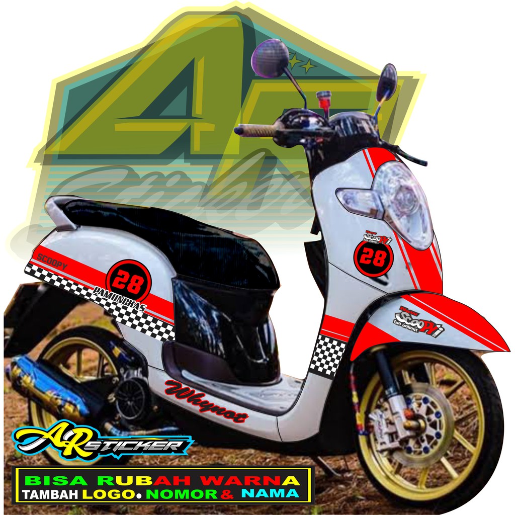 Jual Decal scoopy Decal Scoopy full body Full Blok Decal Scopy Dekal ...