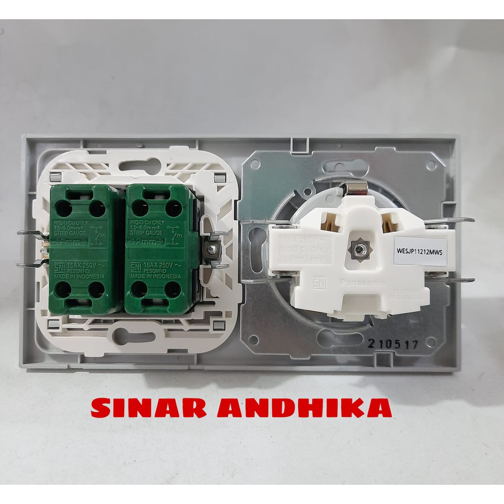 Jual STOP KONTAK + SAKLAR SERI KECIL SILVER PANASONIC WESJP Jual STOP KONTAK + SAKLAR SERI KECIL SILVER PANASONIC WESJP