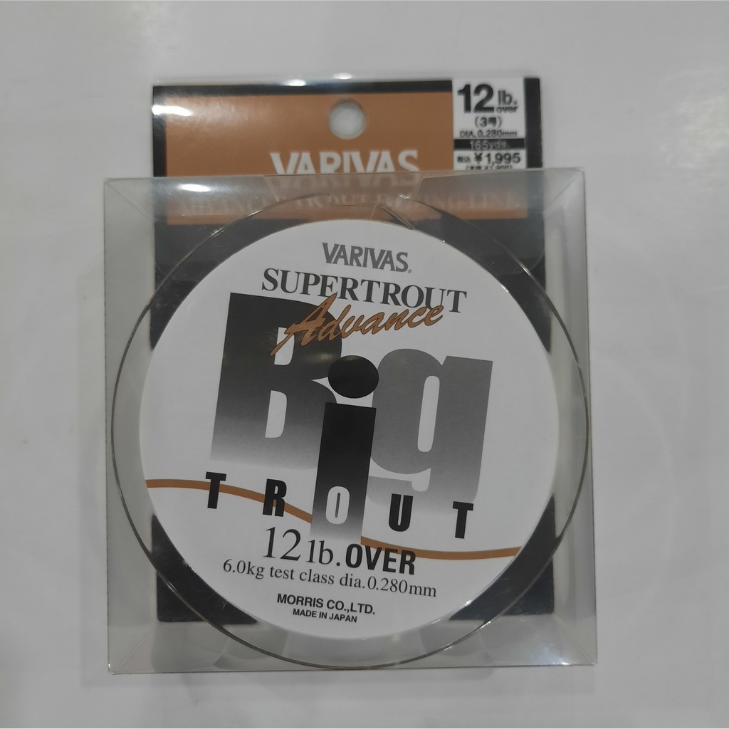 Nylon Pêche Varivas Super Trout Advance Big Trout - 150m - 20lb (0.330mm) - Clair
