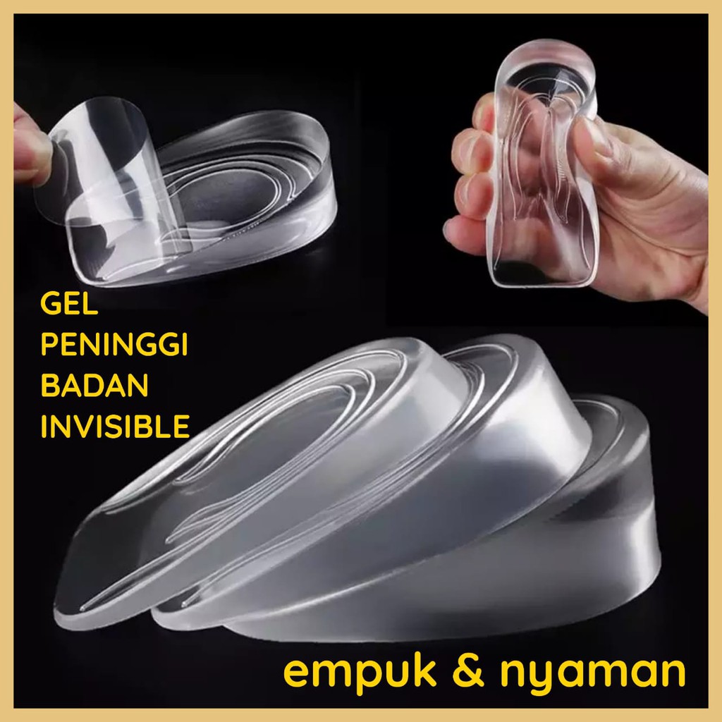 Jual PENINGGI BADAN INSTANT INSOLE GEL SILICON PENINGGI BADAN INSOLE ...