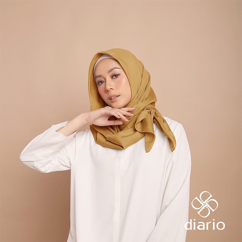 Diario Kerudung Segi Empat Ultrafine Plain Scarf Voal Yellow Series