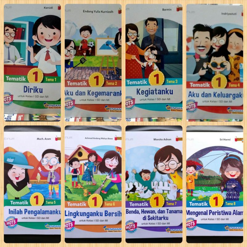 Jual Tematik SD Kelas 1 Tema 1 2 3 4 5 6 7 8 Kurikulum 2013 HOTS ...