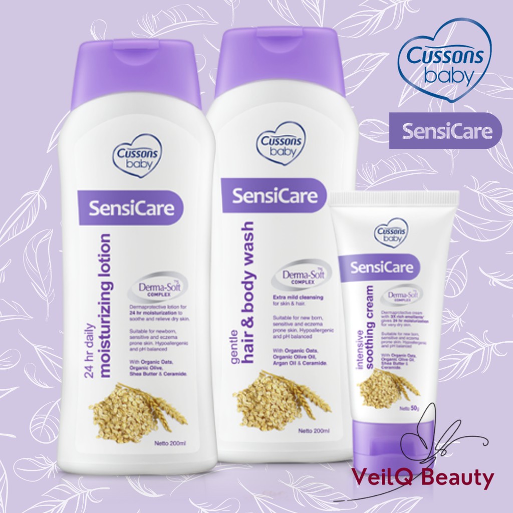 Jual Cussons Baby Sensicare Hair and Body Wash Moisturizing Lotion